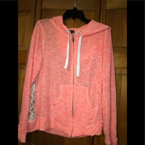 Salmon colored Zip up
